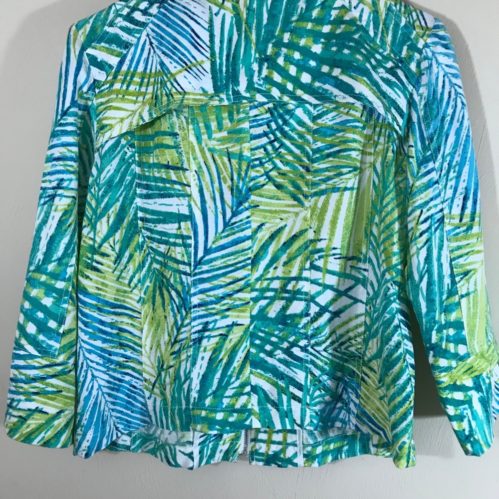 Ruby Rd Full Zip Palm Print Jacket - Picture 3 of 4